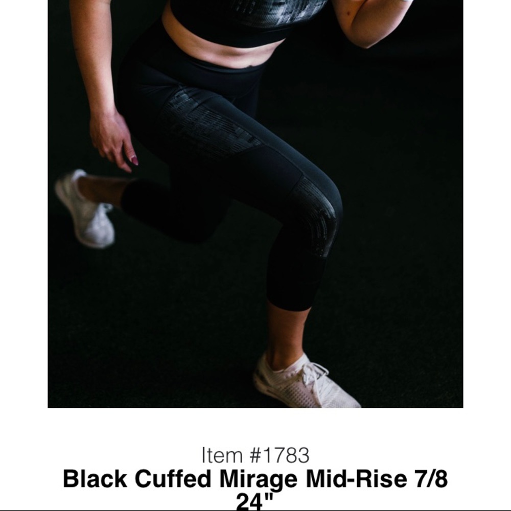 Zyia Black Cuffed Mirage Leggings